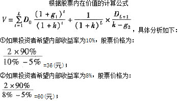 在今年年初以每股42元的价格购买了该公司股票,要使内部收益率等于12%